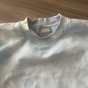 TNA cozy fleece perfect crew neck sweatshirt - Tie Die